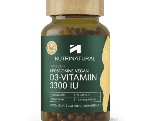 Nutrinatural - liposoomne vegan D3-vitamiin 3300 IU toidulisand